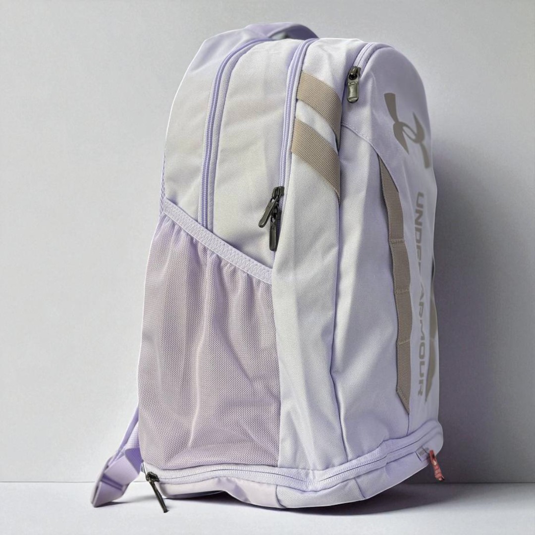 Foto 3 pulgar | Mochila Under Armour Escolar Casual Hustle 5.0 Lila Espacioso Compartimento Laptop