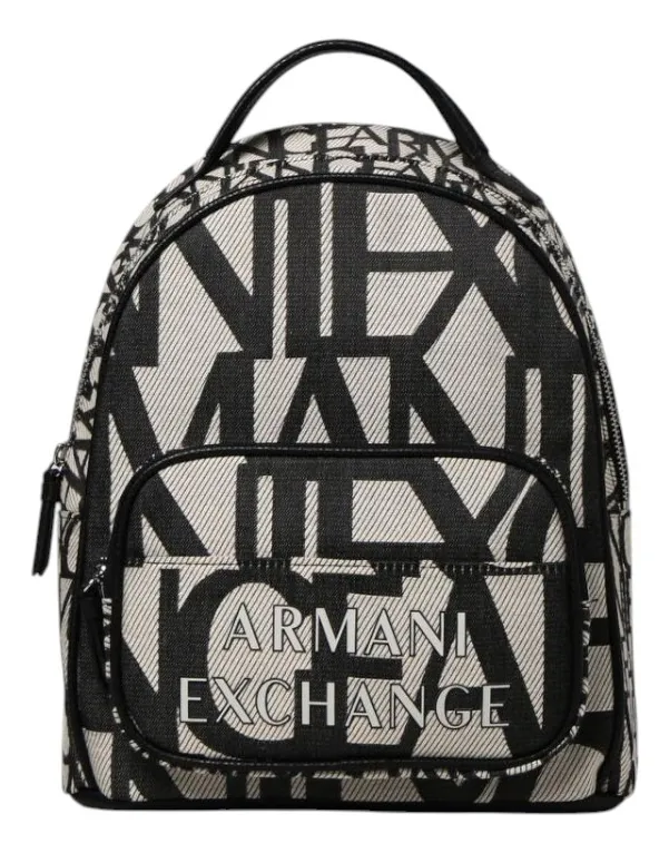 Foto 2 pulgar | Mochila Armani Exchange Bolso Monograma Moda Mujer Pequeña Y Práctica Original