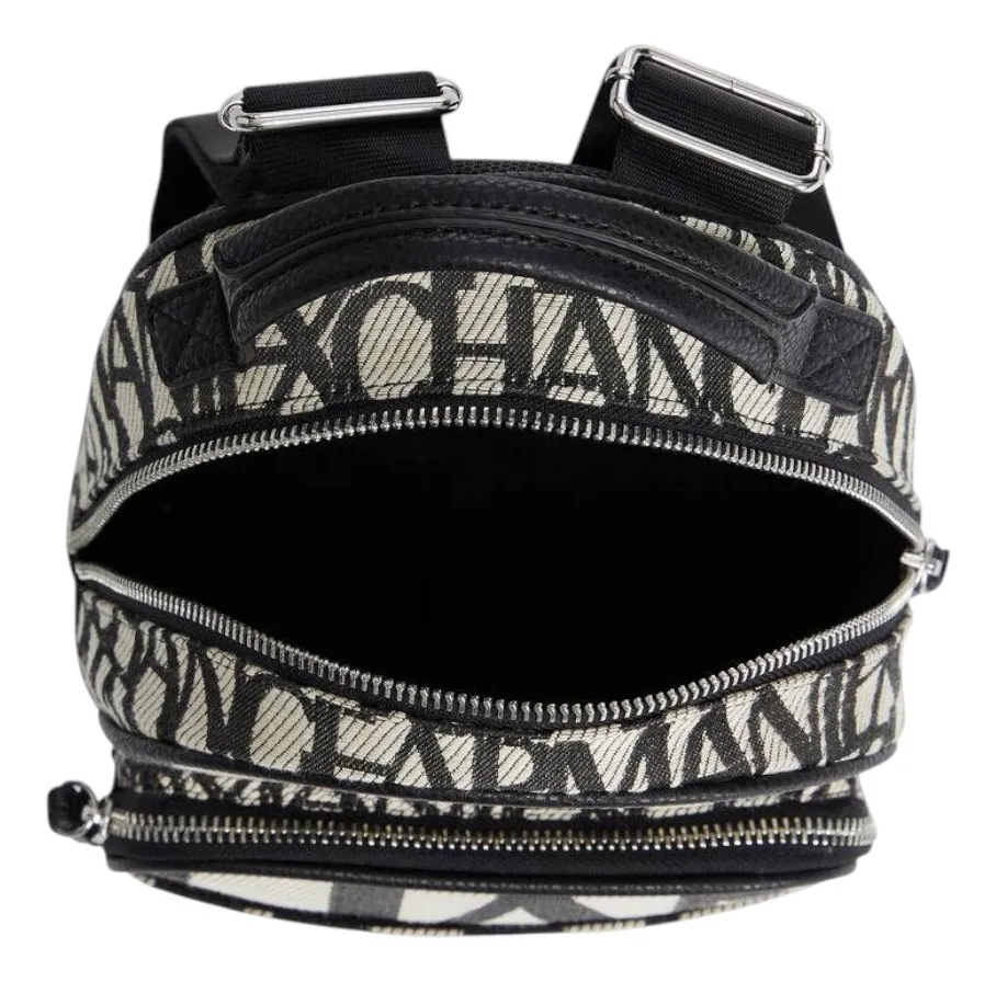 Foto 5 pulgar | Mochila Armani Exchange Bolso Monograma Moda Mujer Pequeña Y Práctica Original
