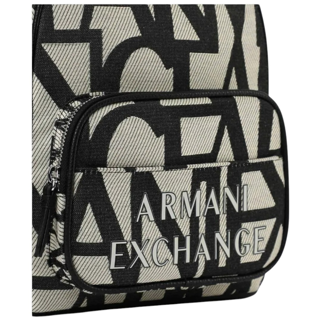 Foto 7 pulgar | Mochila Armani Exchange Bolso Monograma Moda Mujer Pequeña Y Práctica Original