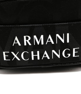 Foto 7 | Mochila Armani Exchange Bolso Monograma Logo Negro Para Mujer Pequeña Y Práctica
