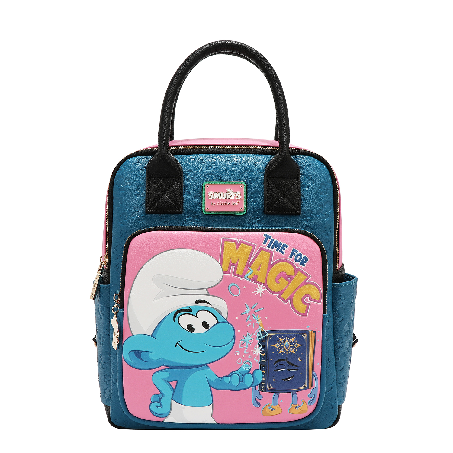 Foto 2 pulgar | Mochila Estampada Con Grabado Smurfs By Nicole Lee