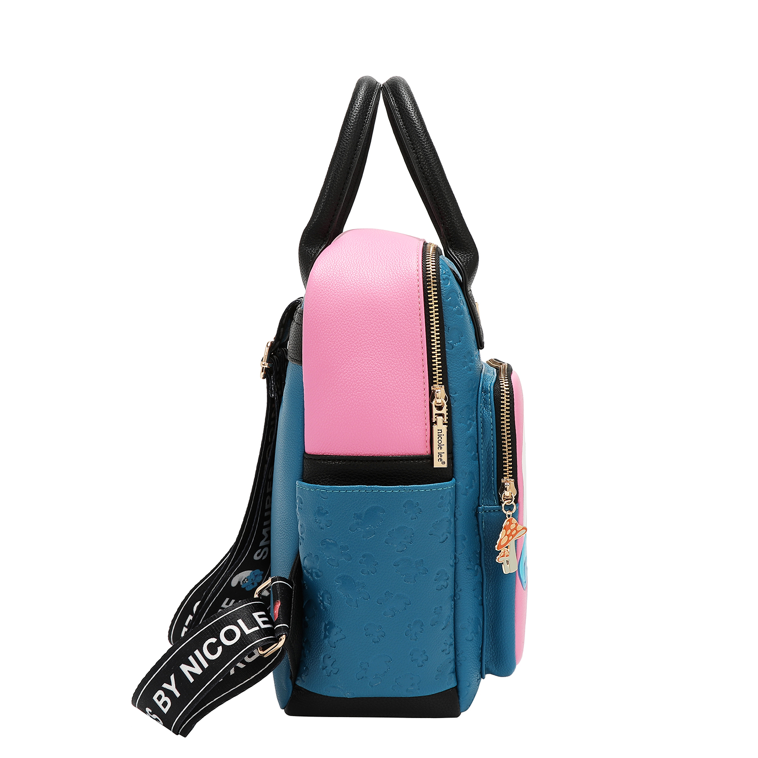 Foto 5 pulgar | Mochila Estampada Con Grabado Smurfs By Nicole Lee