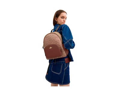 Foto 5 | Mochila Court Backpack Signature Canvas Cz176 Color Café