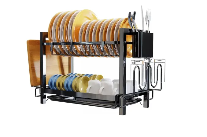 Foto 4 pulgar | Escurridor Xtellar De Platos De 2 Niveles Con Bandejas De Extraíbles