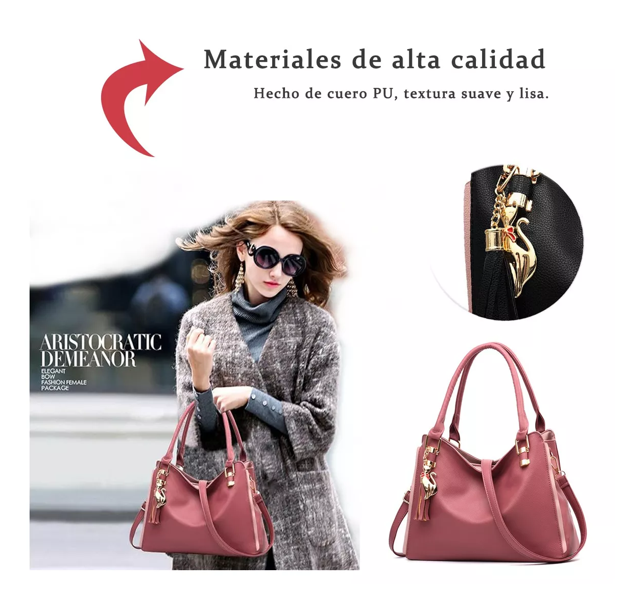 Foto 2 | Bolso Para Laptop Elegante Impermeable De Viaje De Dama, Rojo