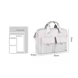 Foto 5 | Maletín para Laptop De 15.6 " Gris Impermeable para Mujer