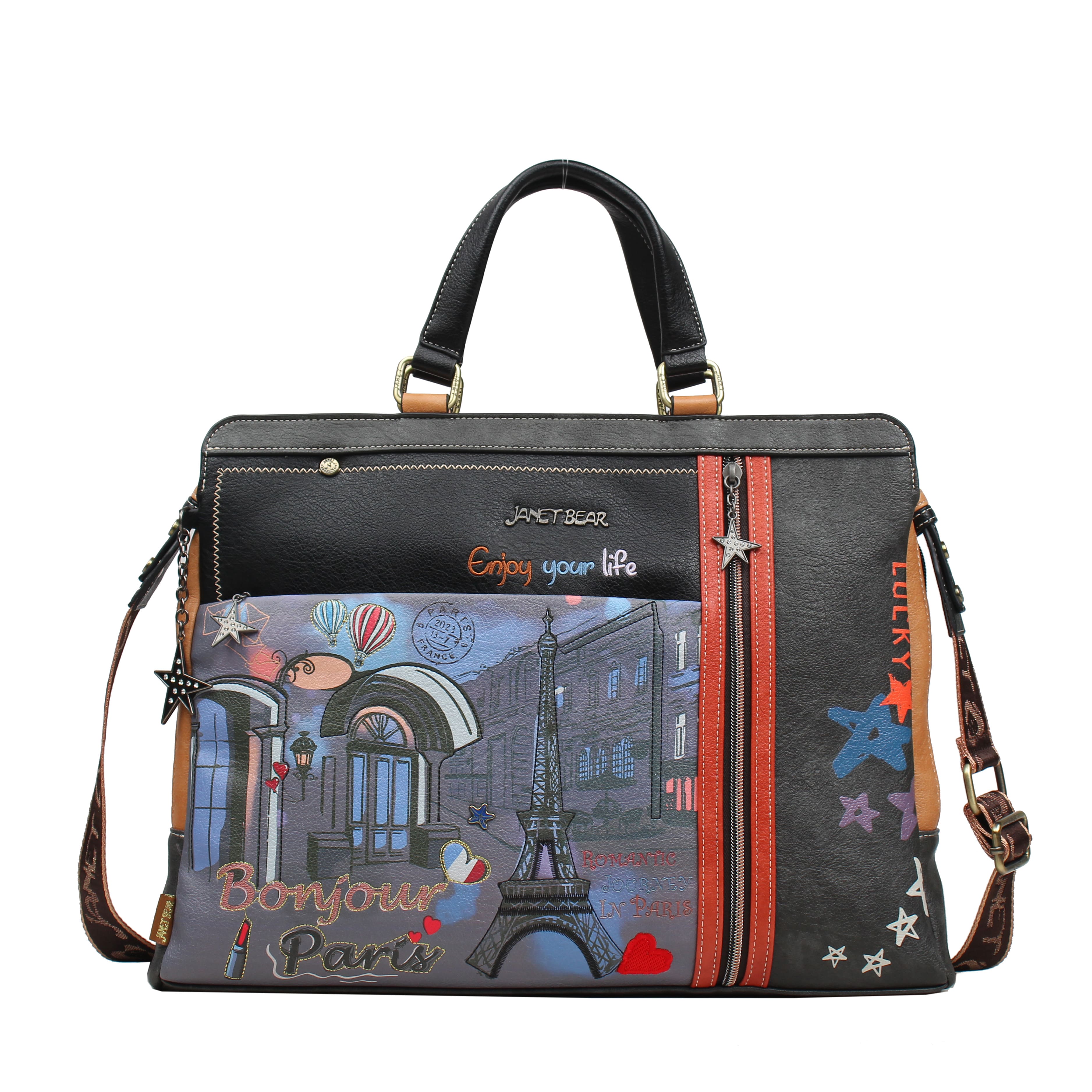 Foto 2 pulgar | Bolso Tipo Portafolio Janet Bear Paris Dream J020a