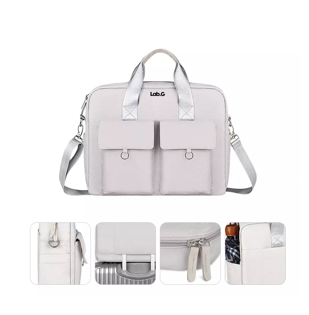 Foto 3 pulgar | Impermeable Maletin Lab.g Bolsa Para Laptop De 15.6inch Dama Mujer Gris