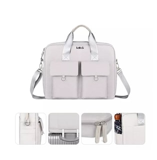 Foto 2 | Impermeable Maletin Lab.g Bolsa Para Laptop De 15.6inch Dama Mujer Gris