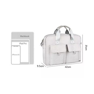 Foto 5 | Impermeable Maletín Bolsa Para Laptop De 15.6inch Dama Mujer Belug, Gris