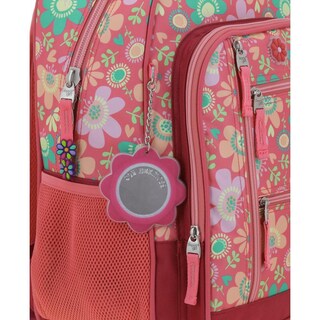 Foto 8 | Mochila Grande Para Niña Chenson Happy Girl Rosa Floris Porta Tablet De Hasta 10''. Rosa