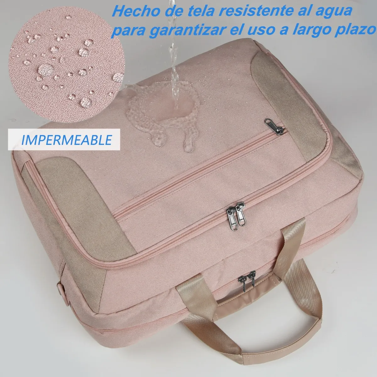Foto 5 pulgar | Impermeable Bolsa Lab.g Maletín Para Laptop De 15.6 Pulgadas Rosa