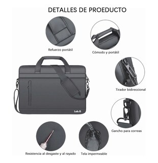 Foto 5 | Portafolios Lab.g Mochila Para Computadora Gris Oscuro