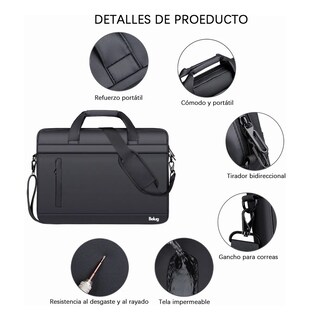 Foto 5 | Portafolios Belug Mochila Para Computadora Negro