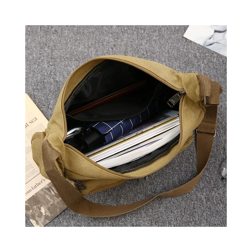Foto 5 | Bandolera Y Bandolera De Lona Para Hombre Y Mujer Belug Caqui