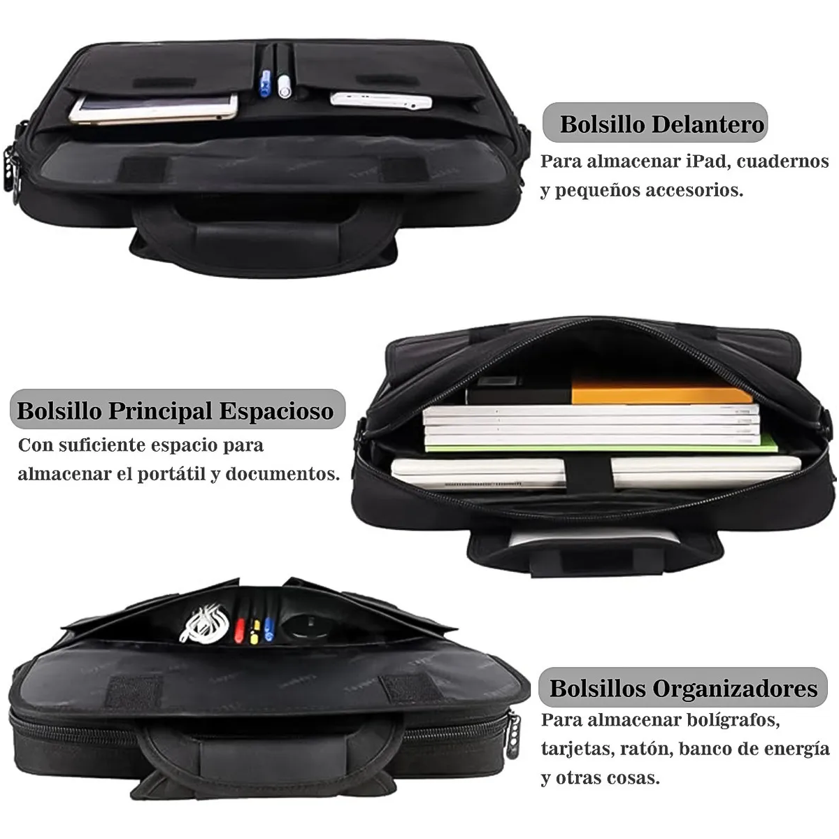 Foto 5 pulgar | Maletín Portafolio Belug Para Laptop De 15.6 In Negro