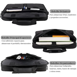 Foto 4 | Maletín Portafolio Belug Para Laptop De 15.6 In Negro