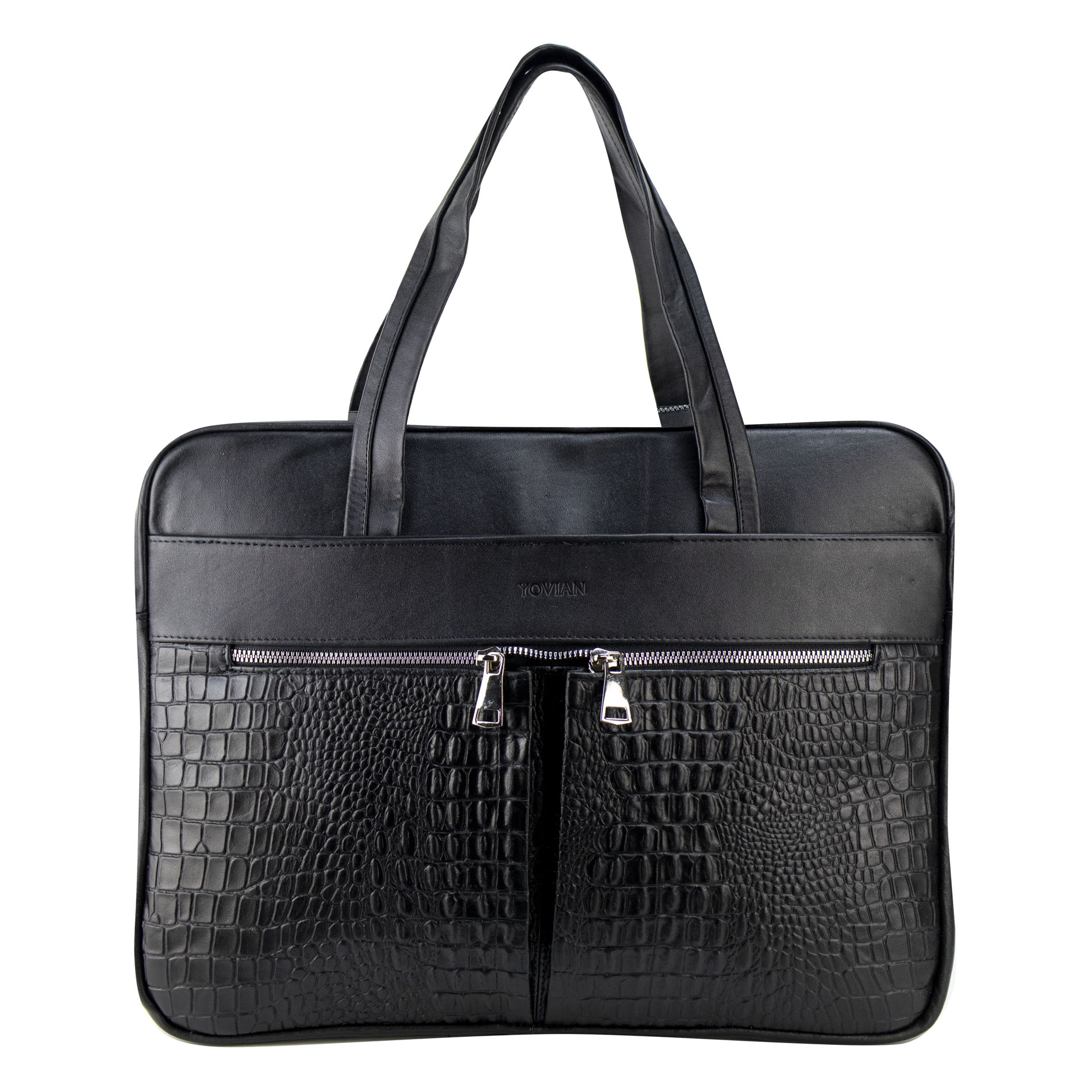 Foto 1 | Portafolio Unisex Negro Piel 100% Nukita Piel Rene Nueva Imagen