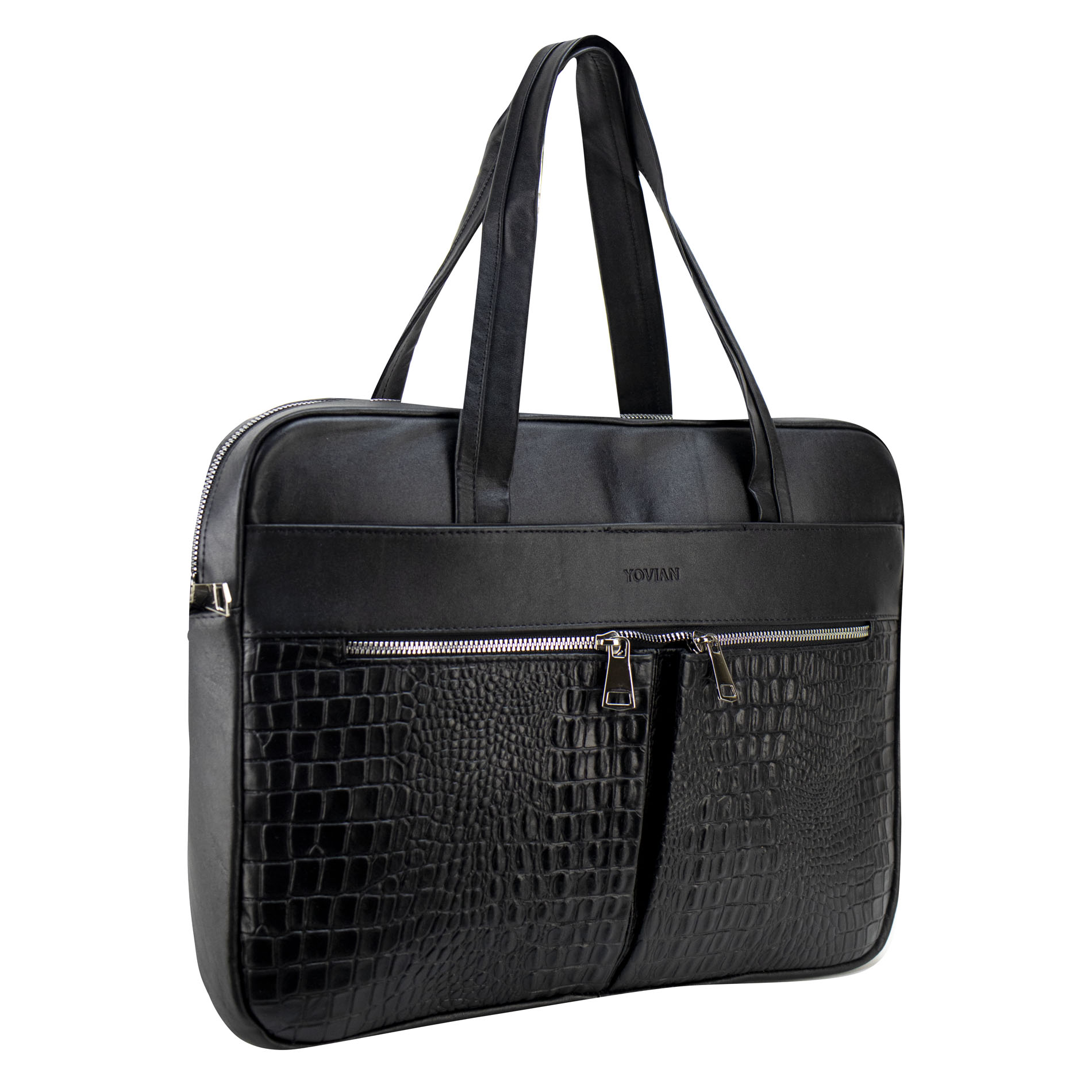 Foto 2 | Portafolio Unisex Negro Piel 100% Nukita Piel Rene Nueva Imagen