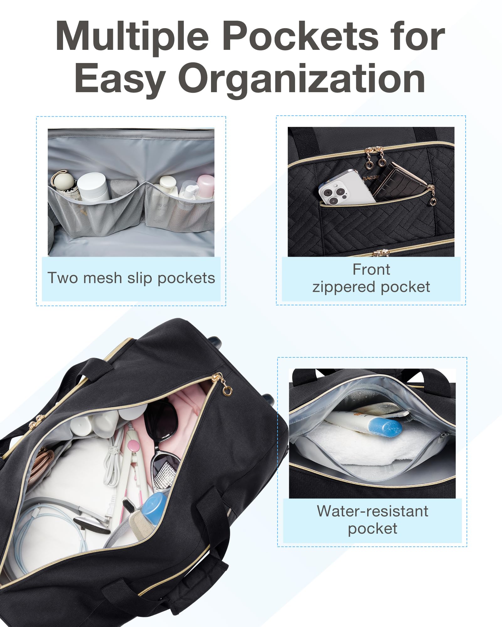 Foto 8 pulgar | Bolsa De Viaje Con Ruedas Bagsmart Para Equipaje De Mano Con Ruedas, 45 Litros - Venta Internacional.