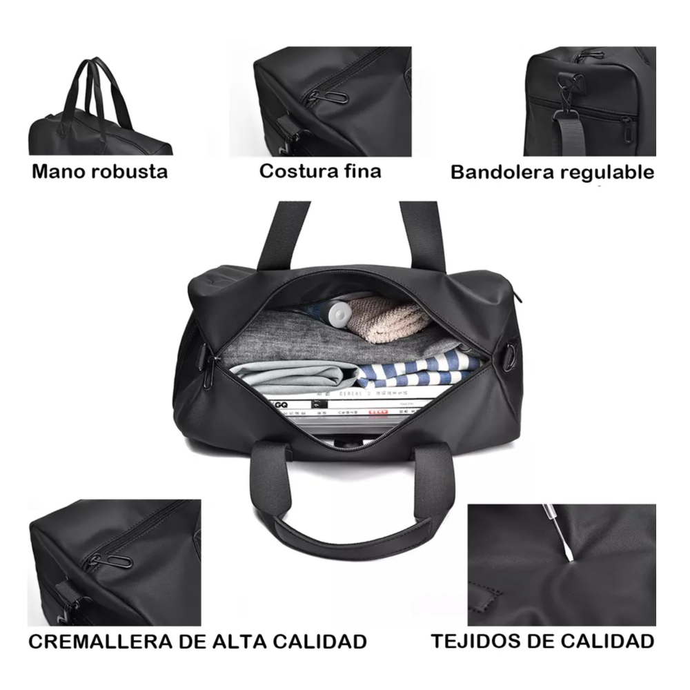 Foto 6 pulgar | Maleta Deportiva Bolsa Gym Belug  Negro