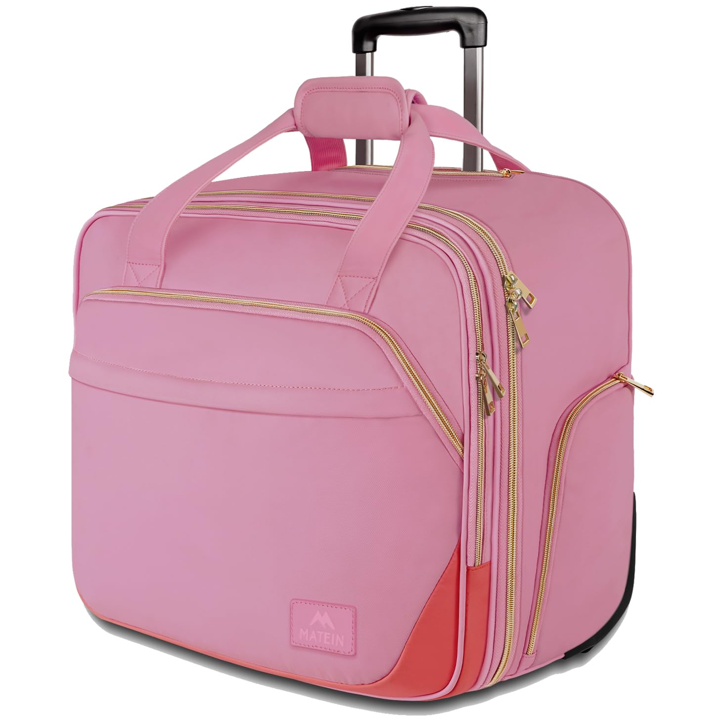 Maletín Enrollable Matein Para Mujer  Portátil Grande De 17 Pulgadas  Rosa - Venta Internacional.