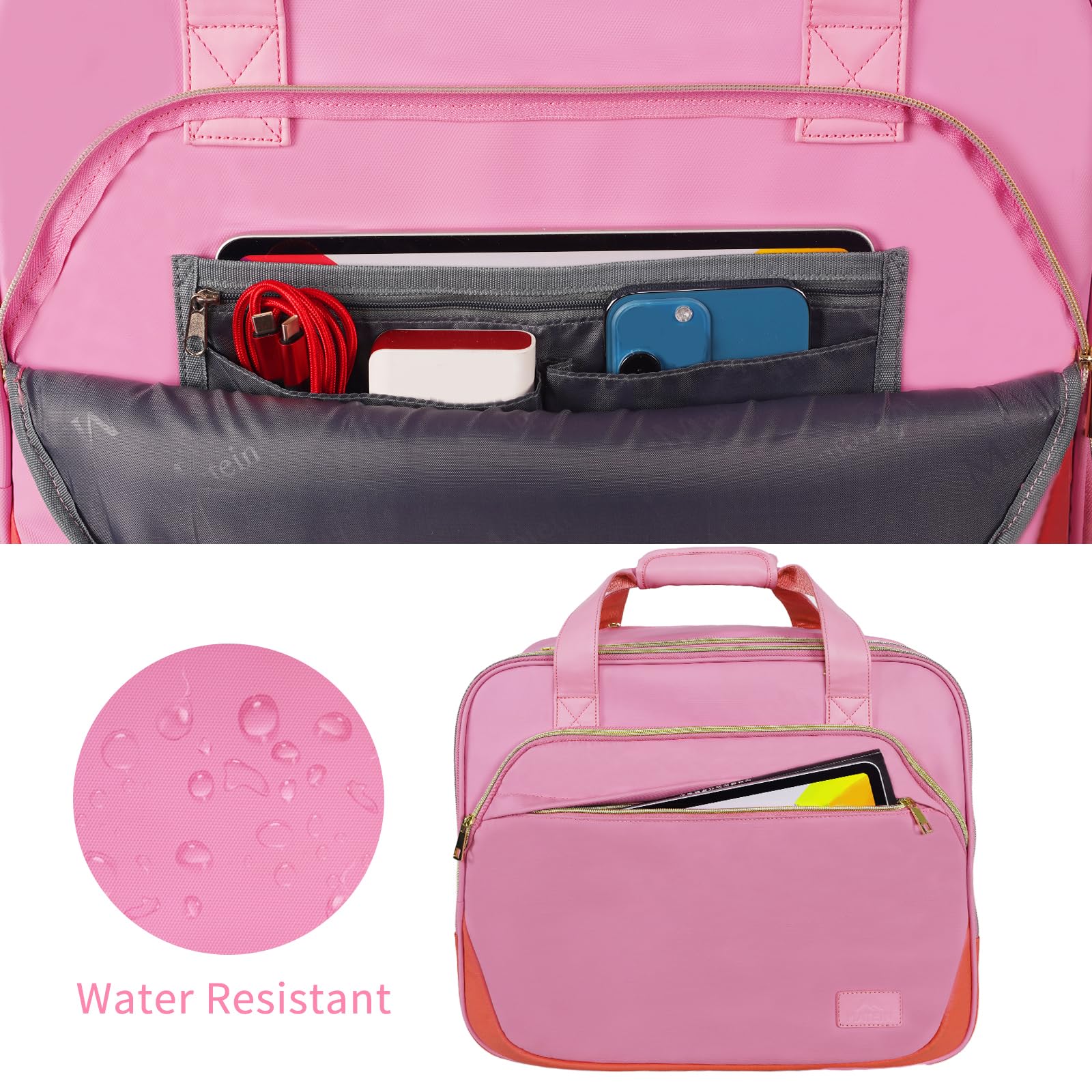 Foto 7 | Maletín Enrollable Matein Para Mujer  Portátil Grande De 17 Pulgadas  Rosa - Venta Internacional.