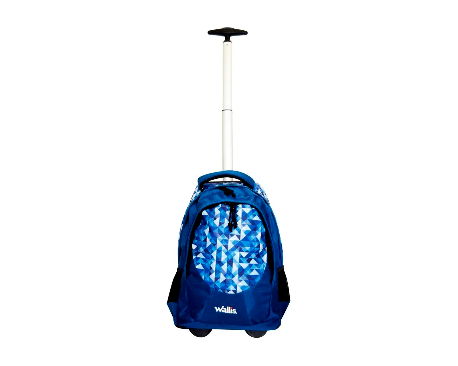 Foto 2 pulgar | Mochila Wallis Fun Cuadros color Azul con Ruedas