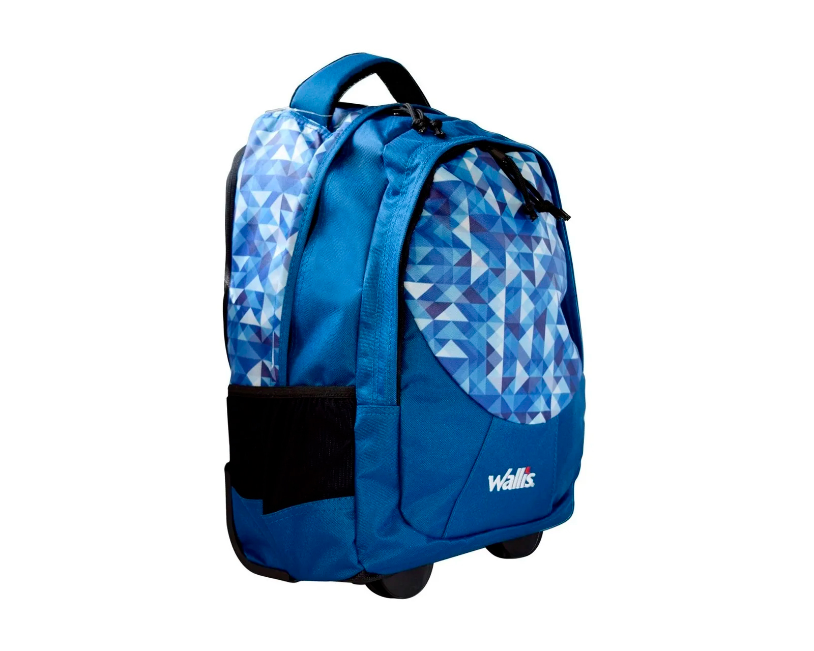 Foto 3 pulgar | Mochila Wallis Fun Cuadros color Azul con Ruedas
