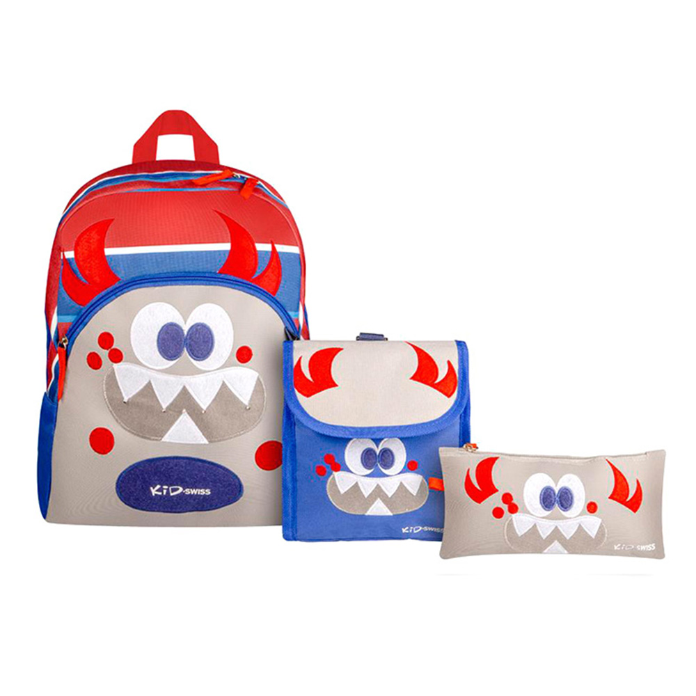Foto 5 pulgar | Mochila Lapicera y Lonchera para Niño K-Swiss Monxy color Azul