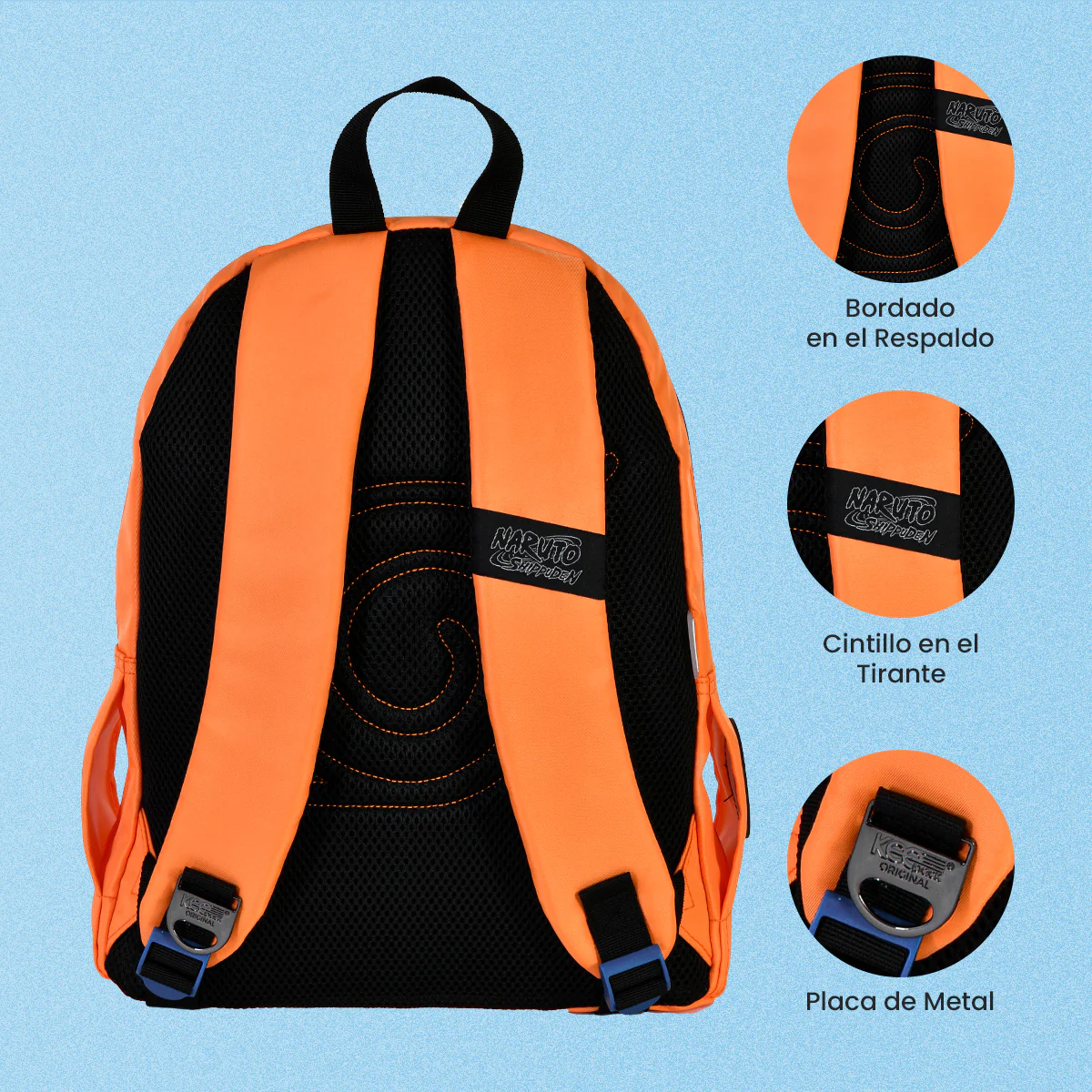 Foto 5 | Mini Mochila Naruto Uzumaki con Cangurera Desmontable Edición Limitada