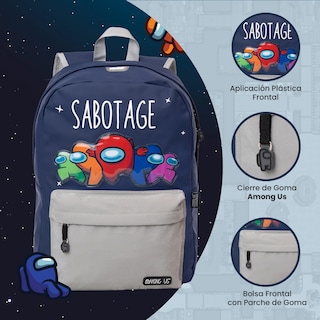 Foto 3 | Mochila Escolar Yadatex Among Us Sabotage color Azul