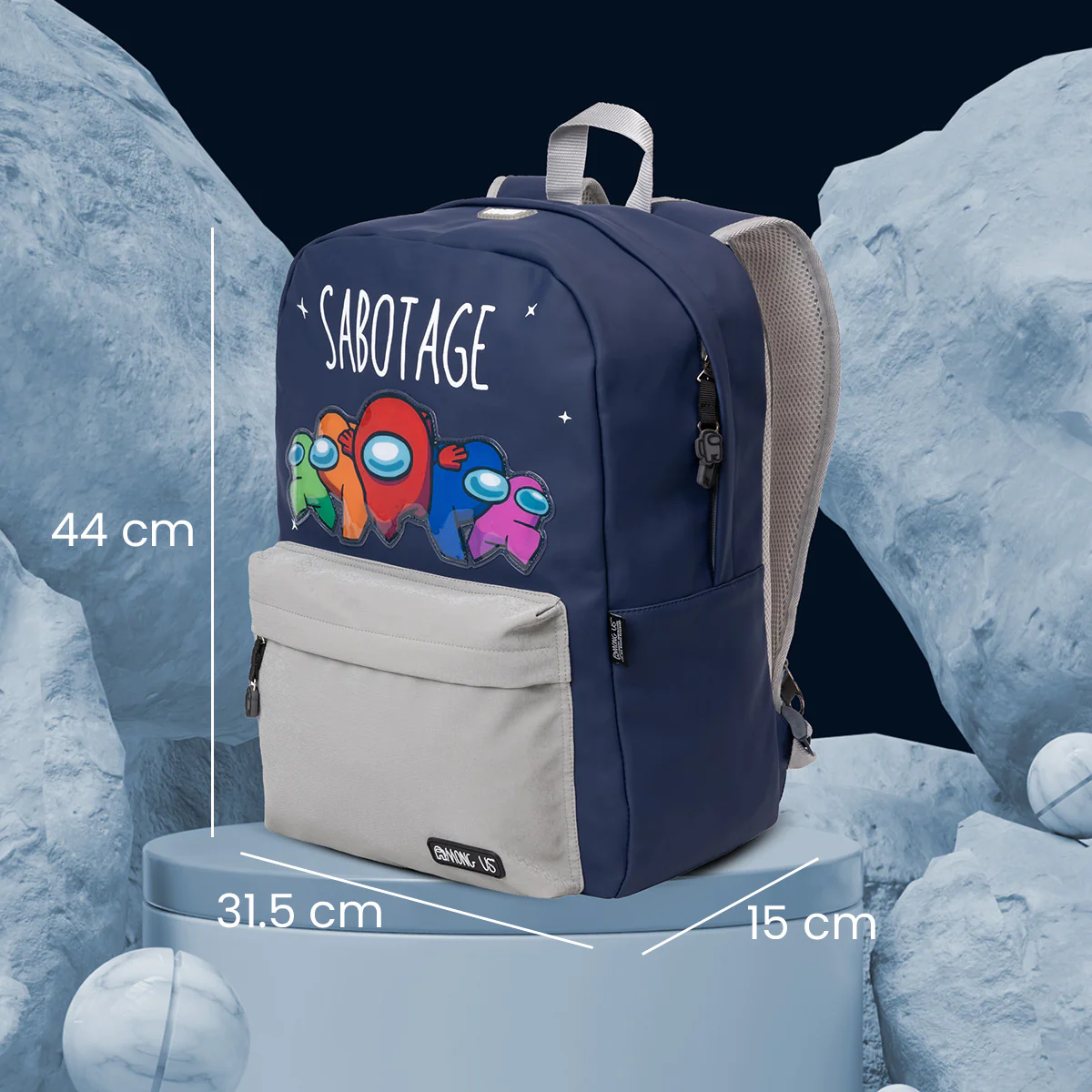 Foto 7 | Mochila Escolar Yadatex Among Us Sabotage color Azul