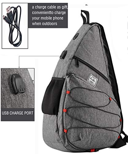 Foto 5 pulgar | Venta Internacional - Bolso Grande Tipo Sling Bag: Mochila Cruzada Para El Hombro, Informal Y Práctica, Con Puert