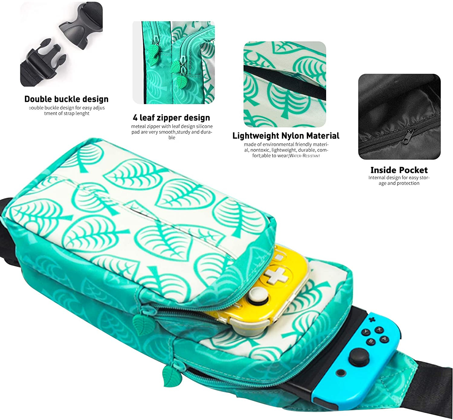 Foto 4 pulgar | Venta Internacional - Bolso De Viaje Para Switch, Estuche Transporte De Nintendo Switch/lite [diseño New Leaf Cro