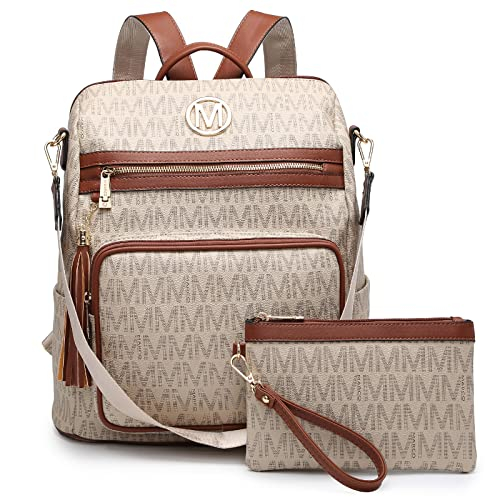 Foto 2 pulgar | Venta Internacional -Mochila Moda Bolso Grande Convertible para Viaje Mochila Set 2 Piezas con Borla