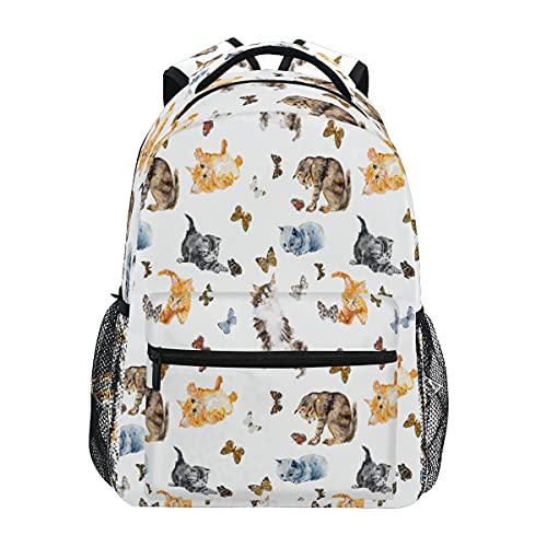 Foto 2 pulgar | Venta Internacional - Mochila Nander Viaje Portátil, Gatos Lindos Cazando Mariposas, Gran Capacidad, Negocios, Es