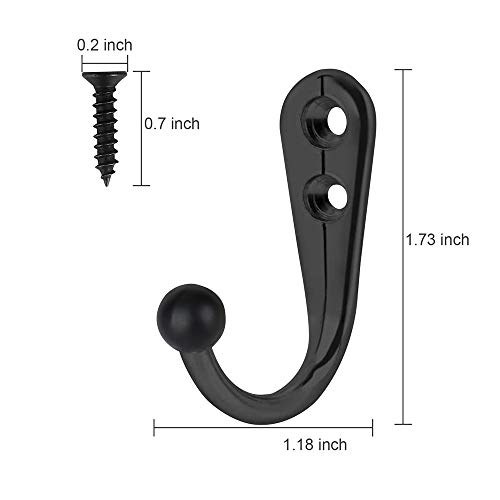 Foto 5 pulgar | Venta Internacional - 10 Ganchos Pared, Negro Metal Resistente, Colgar Abrigos, Gancho Pared, Toallas, Sombreros,