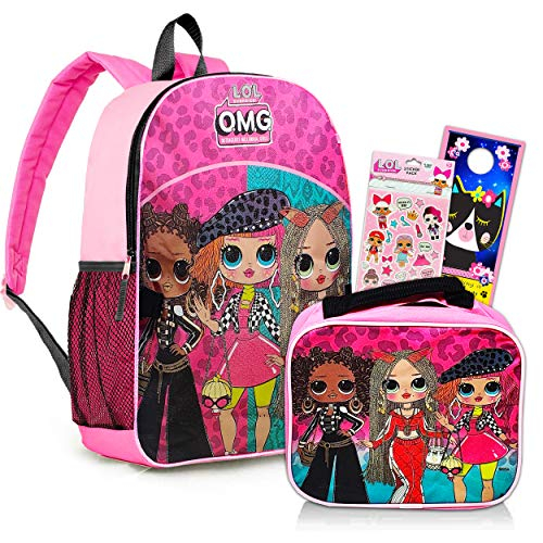 Venta Internacional - Conjunto Mochila Lol Doll Y Lonchera: Mochila Y Lonchera Lol Dolls Para Niñas, Incluye Pega