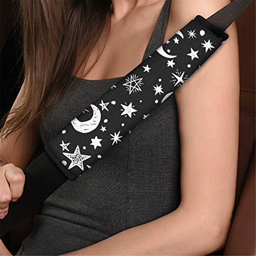 Foto 3 pulgar | Venta Internacional - Título: Funda Correa Cinturón Auto Luna Y Estrellas 2 Pcs Forchrinse P/ Coche, Camión, Su