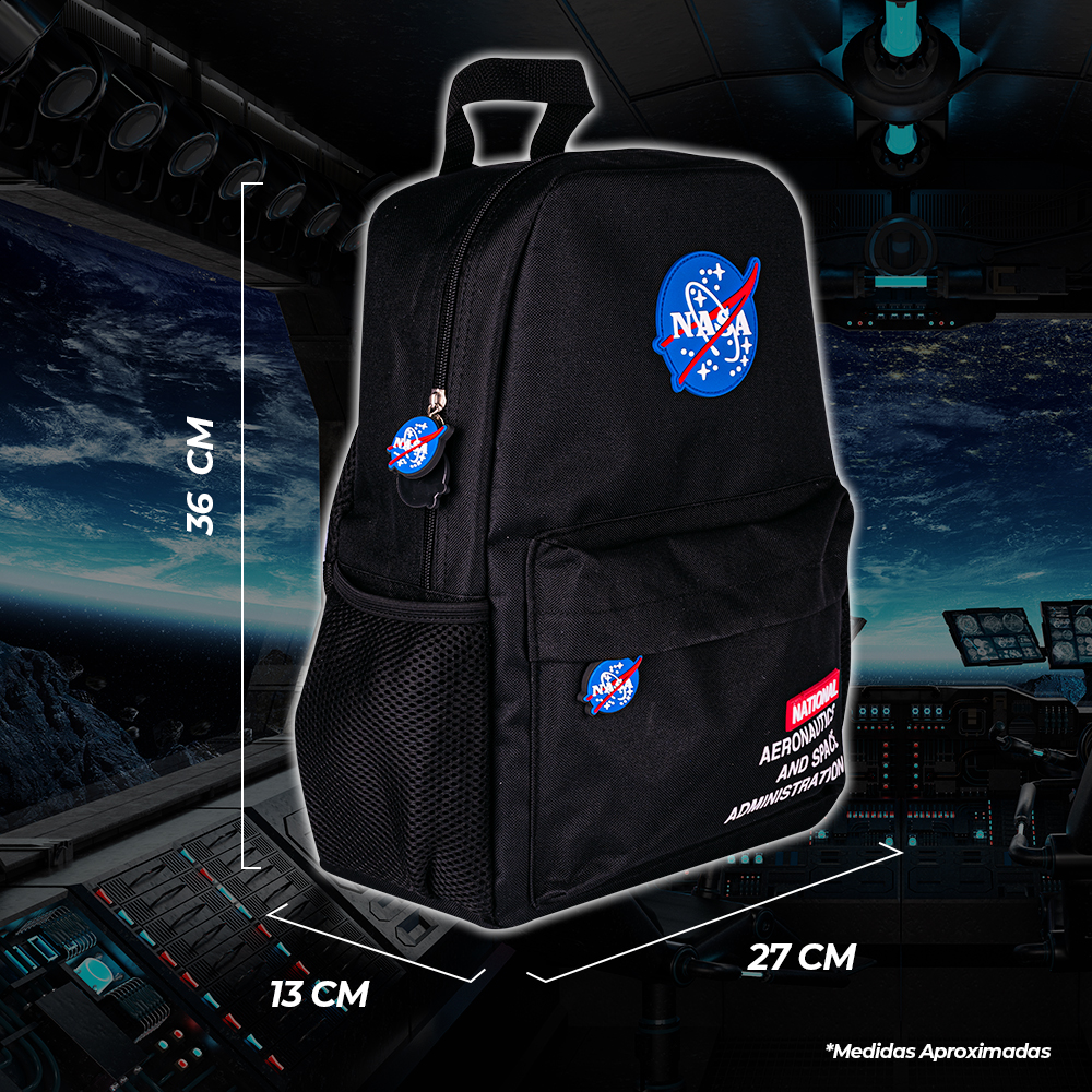 Foto 6 | Techzone Mochila Escolar Logo Oficial De Nasa, 4 Amplios Compartimentos Con Bolsos Laterales De Malla