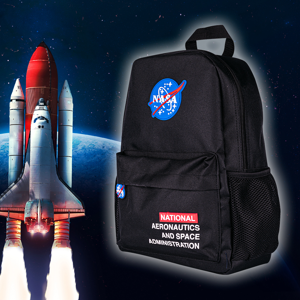 Foto 7 | Techzone Mochila Escolar Logo Oficial De Nasa, 4 Amplios Compartimentos Con Bolsos Laterales De Malla