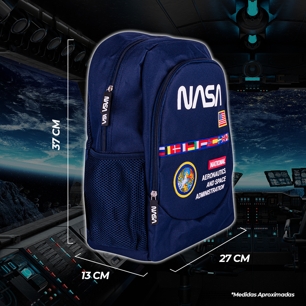 Foto 7 pulgar | Techzone Mochila Escolar Diseño Project Nasa Oficial Dos Amplios Compartimentos Con Bolsas Laterales De Malla