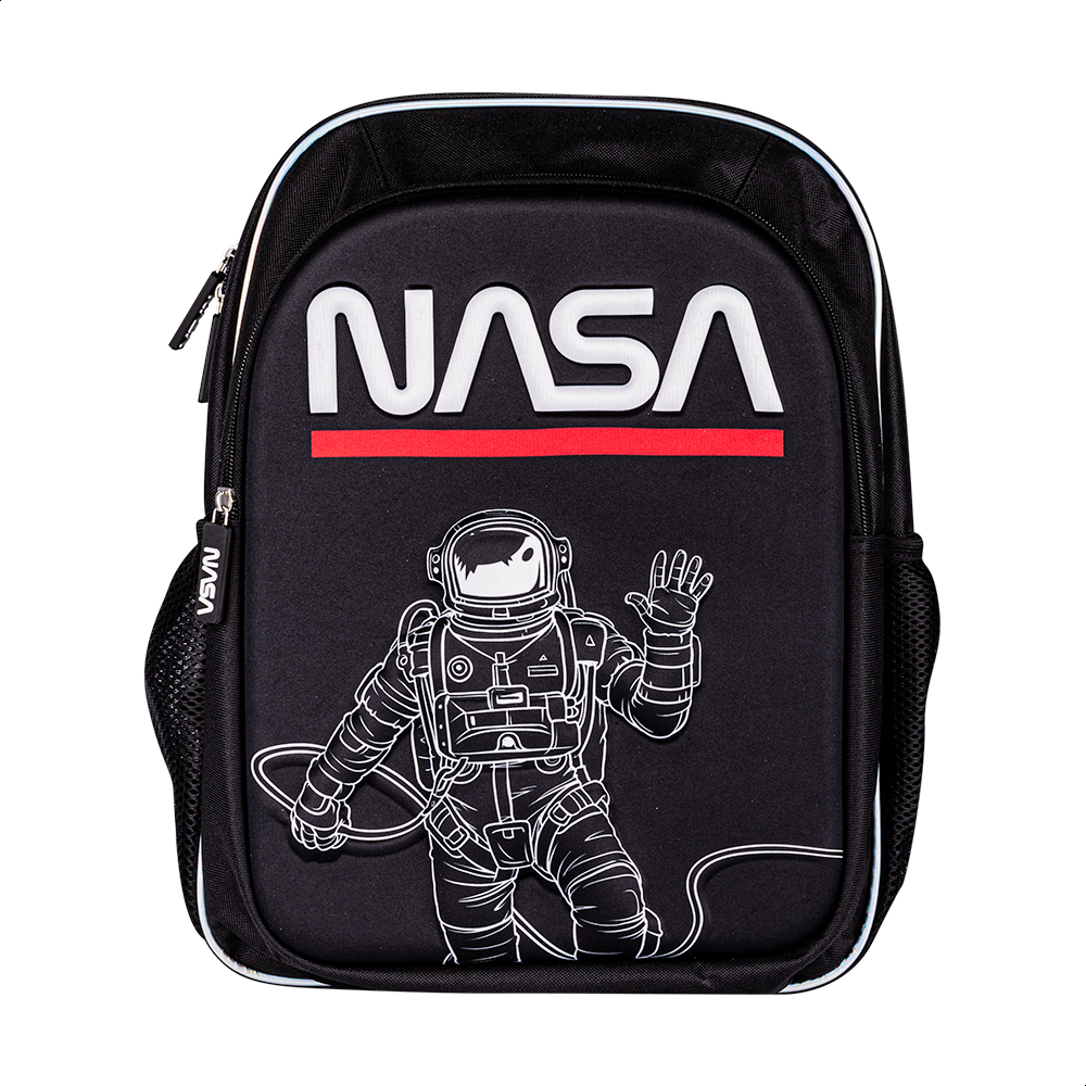 Foto 2 pulgar | Techzone Mochila Escolar Nasa Con Astronauta Minimalista 3d, 2 Amplios Compartimentos Y Bolsas Laterales De Malla