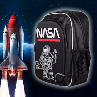 Foto 7 | Techzone Mochila Escolar Nasa Con Astronauta Minimalista 3d, 2 Amplios Compartimentos Y Bolsas Laterales De Malla
