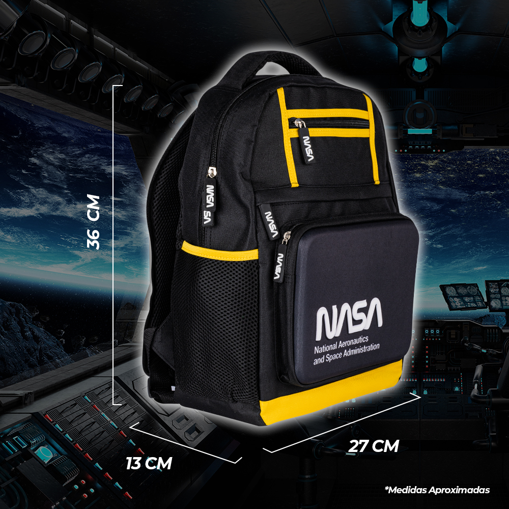 Foto 6 | Techzone Mochila Escolar Logo Oficial De Nasa, 4 Amplios Compartimentos Con Bolsos Laterales De Malla