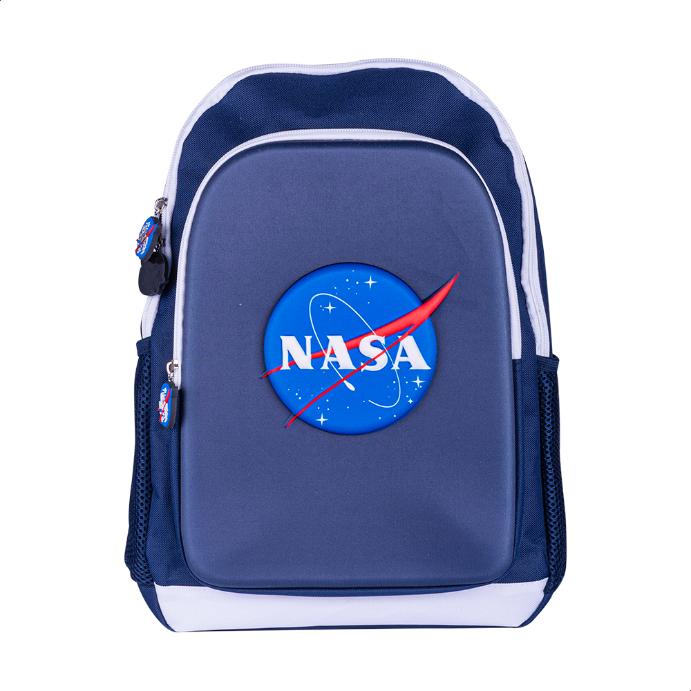 Techzone Mochila Escolar Logo Nasa 3d Dos Amplios Compartimentos Y Bolsas Laterales De Malla