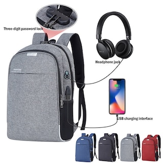 Foto 3 | Venta Internacional- Mochila de Viaje Impermeable Gris