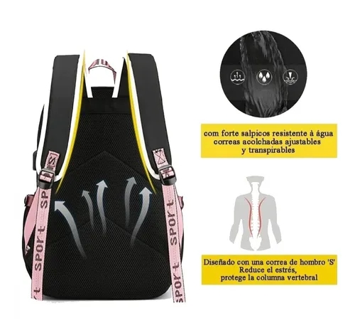 Foto 3 | Venta Internacional- Mochila Escolar BTS Rosa